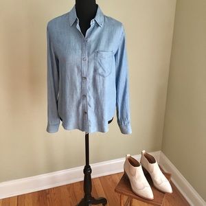 Rails Ingrid Raw-Edge Button Front Shirt